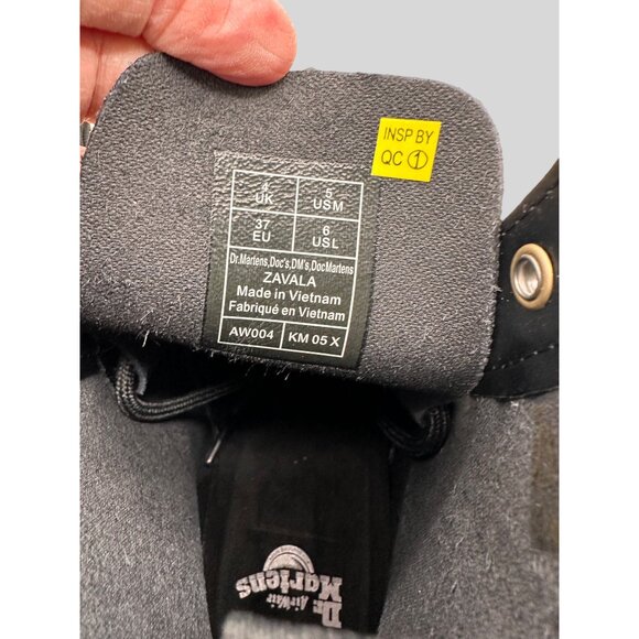 Dr Martens Sz 6  Zavala Durable Combat Lace-Up Punk Goth Platform Ankle Boot - Picture 9 of 13